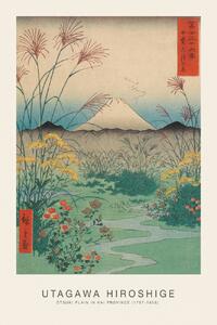 Reprodukcija umjetnosti Ōtsuki Plain in Kai Province (Japanese Spring Landscape) - Utagawa Hiroshige, (26.7 x 40 cm)
