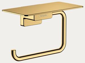 Hansgrohe držač toaletnog papira sa policom AddStoris, polished gold optic
