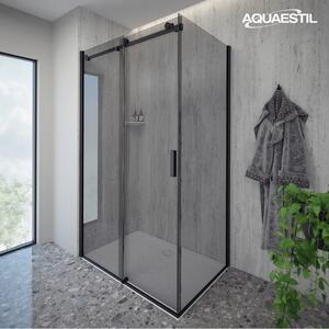 Aquaestil tuš stranica za vrata Artego D+W, 90 cm, crna/sivo
