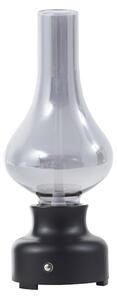 Stolne Lampa NOLA, Mist, prigušiv, Crno, Dnevna soba, Staklo, Industrijski dizajn