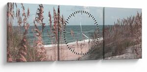 Slika - Ružičasta plaža (sa satom) (90x30 cm)