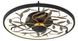 Art Deco stropna svjetiljka crna sa zlatnom bojom u 3 koraka - Bota