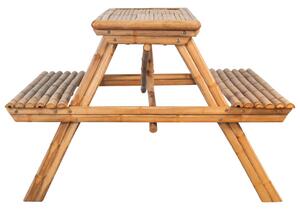 VidaXL Stol za piknik 115 x 115 x 81 cm od bambusa