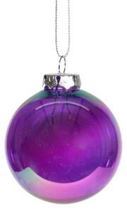 Stakleni božićni ukras FAIRY PURPLE 10 cm, ljubičasta