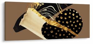 Slika - Apstrakcija zlatno smeđa N⁰1 (120x50 cm)
