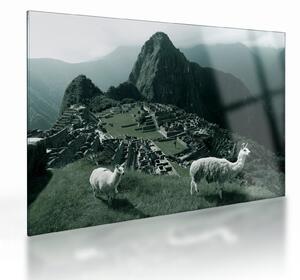 Staklena slika - Plamen u Machu Picchuu u Peruu (70x50 cm)