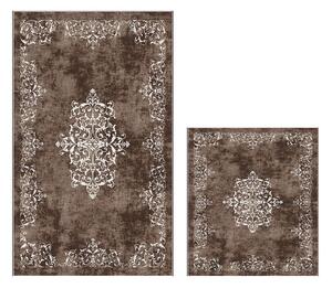 Smeđe kupaonske prostirke u setu 2 kom 60x100 cm – Foutastic