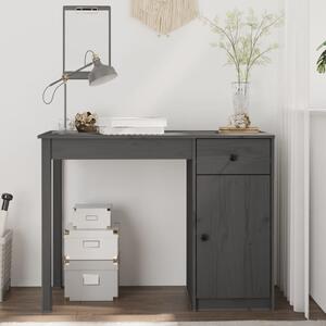 VidaXL Radni stol sivi 100x50x75 cm od masivne borovine