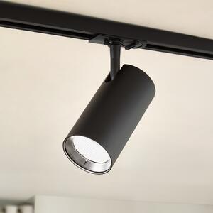 Lindby LED tračni reflektor Linaro, crna, Ø 7 cm, aluminij, CCT, prigušiva, Crno, Dnevni boravak/blagovaonica, Aluminij