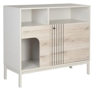 PROMOCIJA Komoda FROST 100x90 cm bijela, dekor alpski hrast II. kvaliteta