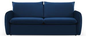 Tamno plava baršunasta sklopiva sofa 214 cm Vienna – Cosmopolitan Design