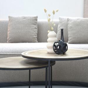 Metalni okrugli stolići za kavu u setu 2 kom u brončanoj boji ø 55 cm Circle – LABEL51