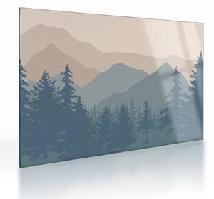 Staklena slika - Tirkizne planine N⁰2 (70x50 cm)
