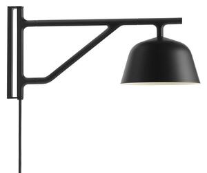 Zidne Svjetiljka Muuto, Crno, Dnevna soba, Aluminij