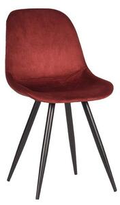 Crvene baršunaste blagovaonske stolice u setu 2 kom Capri – LABEL51
