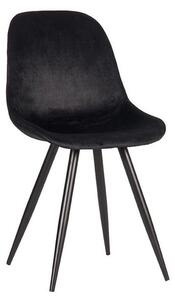 Crne baršunaste blagovaonske stolice u setu 2 kom Capri – LABEL51