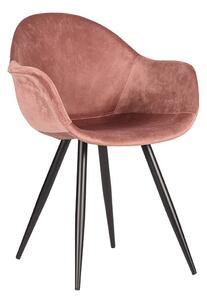 Svijetlo ružičaste baršunaste blagovaonske stolice u setu 2 kom Forli – LABEL51