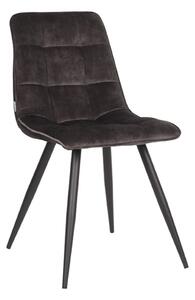 Antracitno sive baršunaste blagovaonske stolice u setu 2 kom Jelt – LABEL51