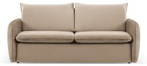 Bež baršunasta sklopiva sofa 194 cm Vienna – Cosmopolitan Design
