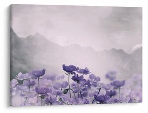 Slika - Ljubičasto cvijeće u planinama (70x50 cm)