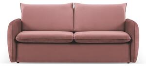 Ružičasta baršunasta sklopiva sofa 194 cm Vienna – Cosmopolitan Design