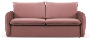 Ružičasta baršunasta sklopiva sofa 214 cm Vienna – Cosmopolitan Design