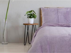 Ljubičasta posteljina za krevet za jednu osobu od mikroflanela 140x200 cm Uni – B.E.S
