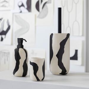 Crno-bijela keramička čašica za četkice za zube Icon - Mette Ditmer Denmark