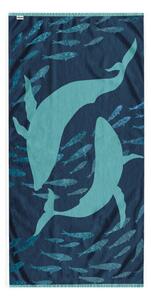 Plavi ručnik za plažu 90x180 cm Dolphin - DecoKing