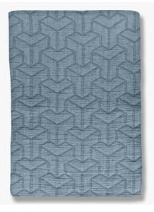 Plavi prekrivač od recikliranog pamuka za krevet za jednu osobu 140x250 cm Trio - Mette Ditmer Denmark