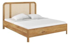 Bračni krevet od hrastovog drveta 160x200 cm u prirodnoj boji Harmark - Skandica