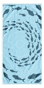Plavi ručnik za plažu 90x180 cm Shoal - DecoKing