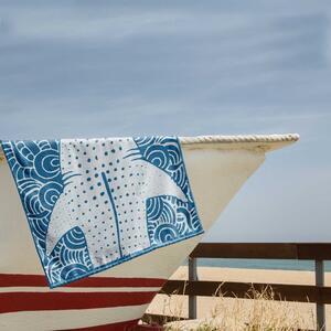 Plavi ručnik za plažu 90x180 cm Shark - DecoKing