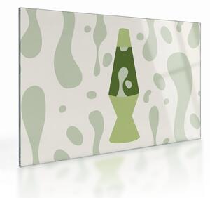 Staklena slika - Hipiji, lava lampa (70x50 cm)