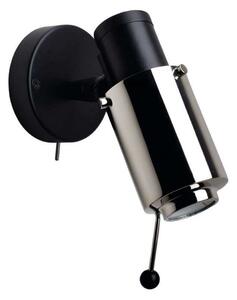 Biny Reflektor LED m/Afbryder & Stang Crna/Nikkel - DCW