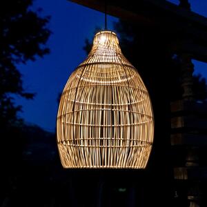 Lumisky LED solarna viseća lampa HOLIDAY, Ø 29 cm, bež/crna plastika, Bež, Plastika