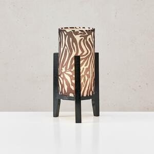 Markslöjd Eruca stolna lampa, crna i bijela, tkanina, E27, prigušiva, Crno, Dnevni boravak/blagovaonica, Tkanina / tekstil