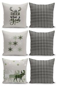 Set od 6 božićnih ukrasnih jastučnica Kate Louise Christmas Noel, 43 x 43 cm