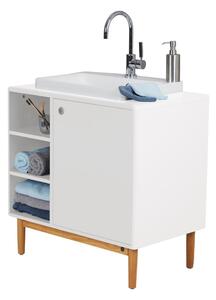 Bijeli zidni ormarić s umivaonikom bez slavine 80x62 cm Color Bath – Tom Tailor