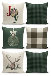 Set od 6 božićnih ukrasnih jastučnica Kate Louise Christmas Noel, 43 x 43 cm
