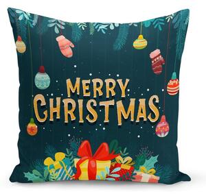 Plava božićna ukrasna jastučnica Kate Louise Christmas Noel, 43 x 43 cm