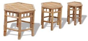 VidaXL Vrtni stolci 3 kom od bambusa