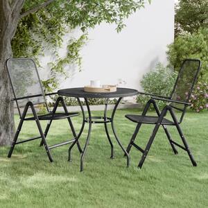 VidaXL Vrtni stol od ekspandirane metalne mreže Ø 80 x 72 cm antracit