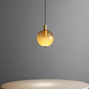 OLEV LED viseća svjetiljka BEAM STICK NUANCE, jantarna, Ø 20 cm, 927, prigušiva, Smeđa / hrđa, Dnevni boravak/blagovaonica, Staklo