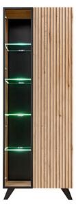 Zondo.hr Vitrina Lyran WSW (hikora jackson + crna) (s LED rasvjetom). 1097695