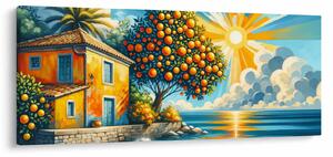 Slika - Kuća s narančama I. (120x50 cm)