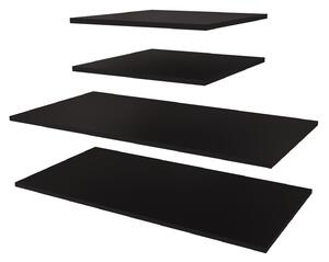 Set polica za ormar za garderobu (4 kom.) 150 cm (crna)