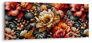 Slika - Narančasto-crveni cvjetovi (120x50 cm)