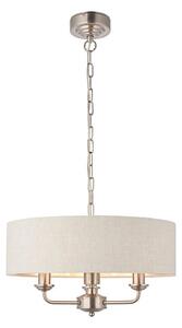 Endon 94361 - Luster na lancu HIGHCLERE 3xE14/40W/230V bež/mat krom