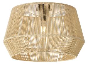 Plafondlamp zwart met beige papieren kap 50/50/30 - Combi